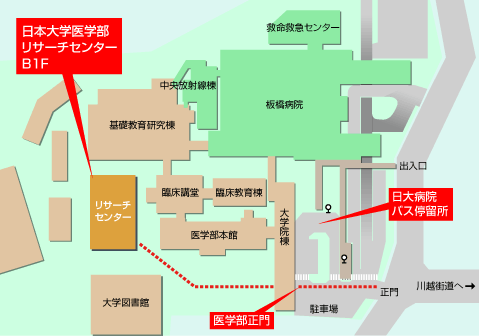 日本大学医学部構内案内図